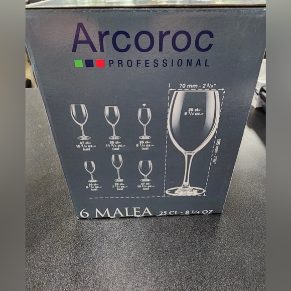 Arcoroc Professional French Wine Glasses (6) Malea per box - 25 CL / 8 1/4 Oz - Picture 4 of 6